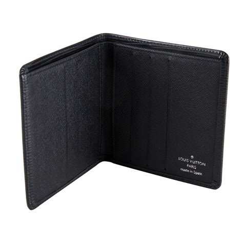 louis vuitton wallet black leather|Louis Vuitton wallet billfold.